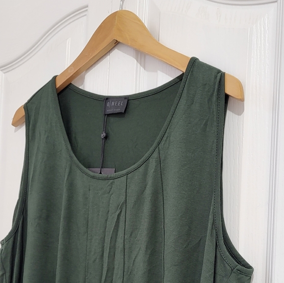 Q Neel Forest Green Flowy Summer Dress Plus size - Picture 2 of 3